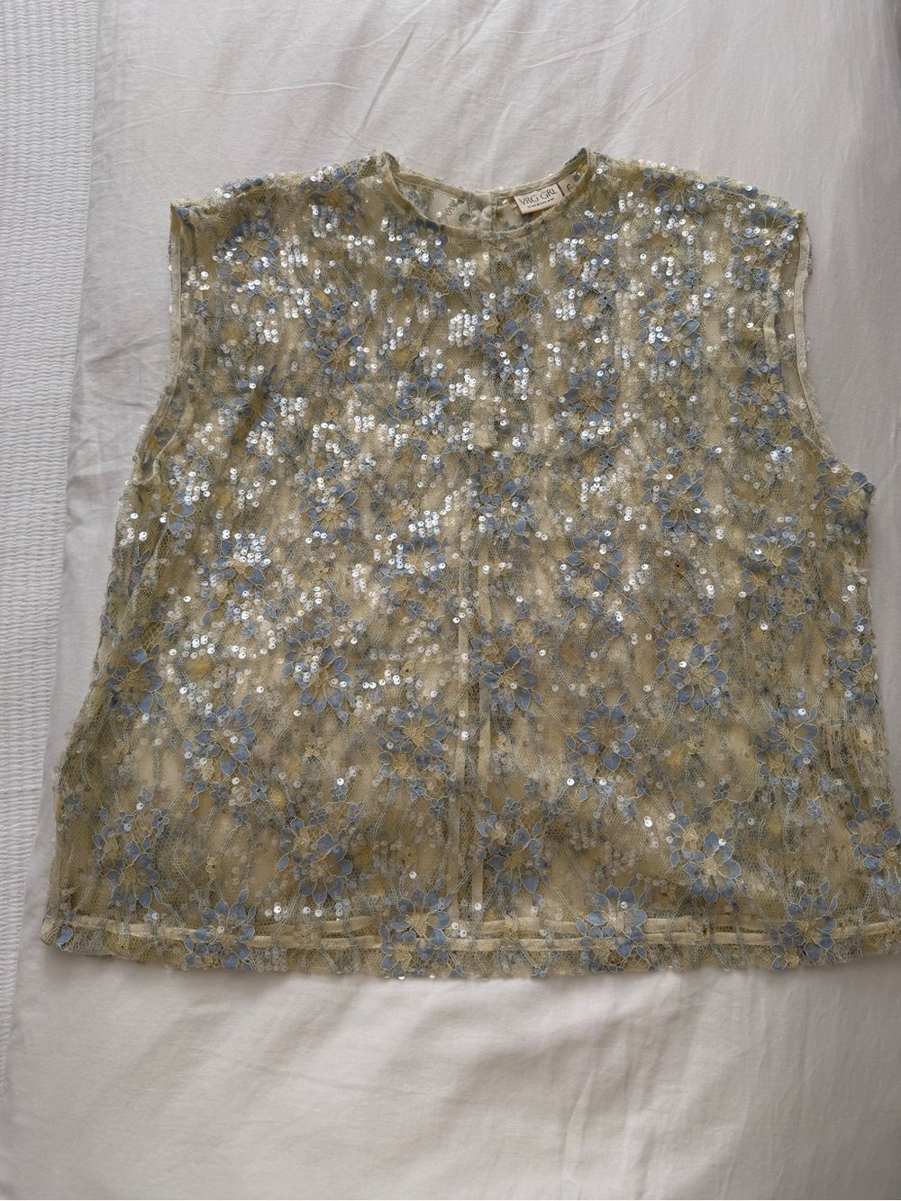 VRG GIRL Devyn Sequin Top Lace